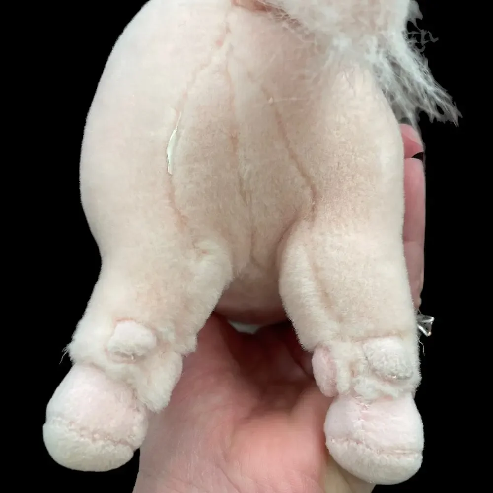 Realistic Pig Plush Pink Piglet Rigid Stuffed Animal No Tush Tag Stiff Toy READ